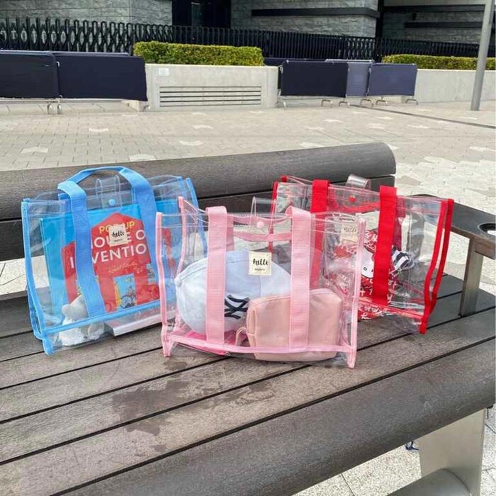 bagtory Hello Toteby – Begonia Webbing Transparent PVC Handbag | Clutch | Colorless Clear Body Fixed SizeProduct Thumbnail