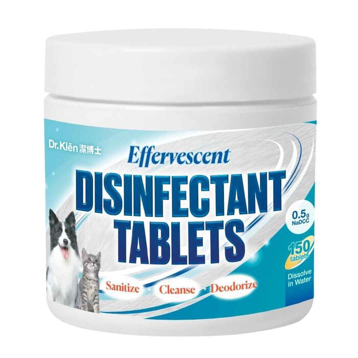 Dr. Klēn Effervescent Disinfectant Tablets for Pets - 150tabs 150tabsProduct Thumbnail