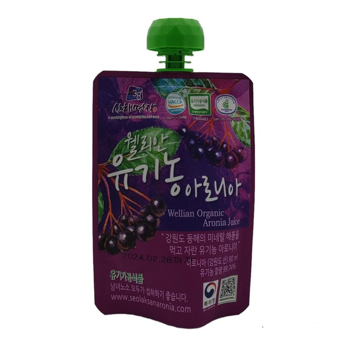 Wellian Korea Wellian 100% Organic Aronia Juice 90ml x 10 packs Fixed SizeProduct Thumbnail