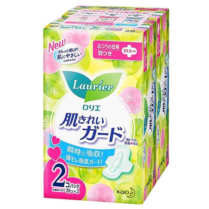 Laurier 樂而雅 【20片x2包裝】樂而雅零感綿柔親膚衛生巾20.5CM 平行進口 Fixed SizeProduct Thumbnail