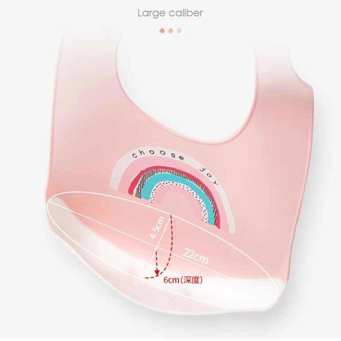 jinwell Baby silicone rice bib waterproof saliva bag food bag hand wash free Color: Whale Balloon Fixed SizeProduct Thumbnail