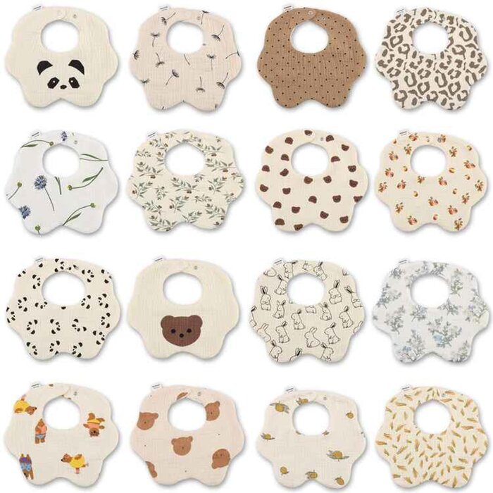 jinwell [Deer] Korean gauze cotton newborn baby with saliva shoulder scarf Fixed SizeProduct Thumbnail