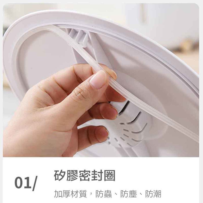 jinwell 10L Grey Large capacity rice bucket storage box moisture insect proof rice storage box 10LProduct Thumbnail