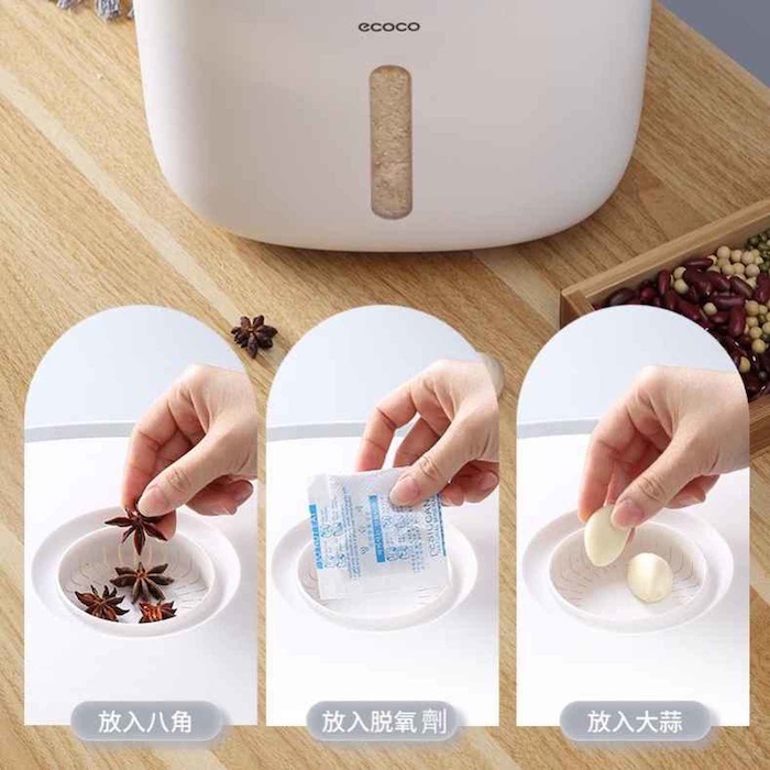 jinwell 10L Japanese rice bucket insect moisture proof nano box rice storage box 10LProduct Thumbnail