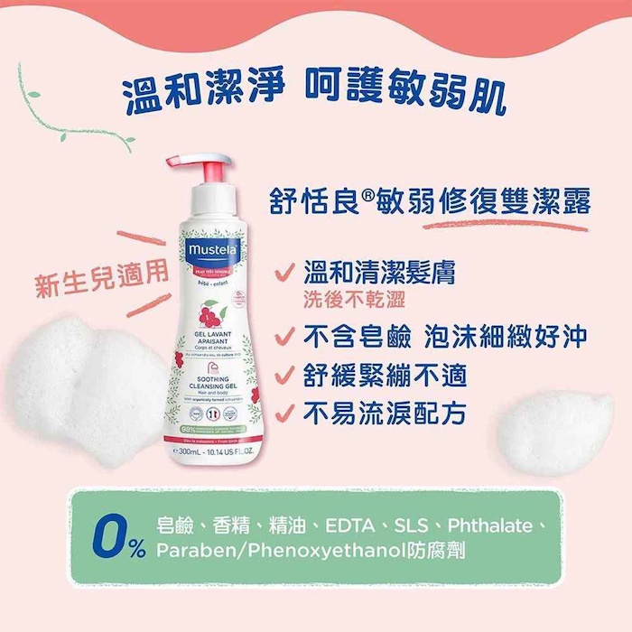 Mustela 慕之恬廊 Sensitive Repair Shampoo & Body Wash 300ml (3504105035709) Parallel Import 300mlProduct Thumbnail