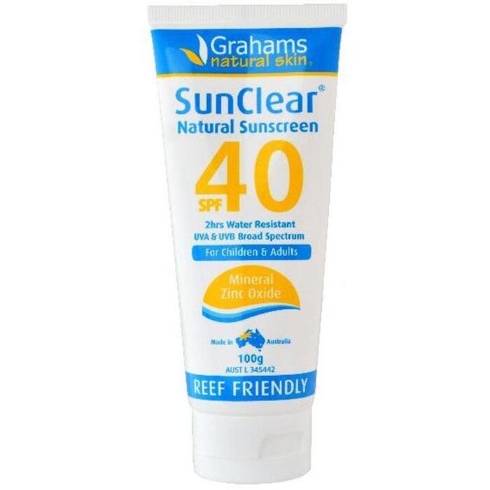 Grahams Natural Alternatives SunClear Natural Sunscreen SPF40 100g fixed sizeProduct Thumbnail