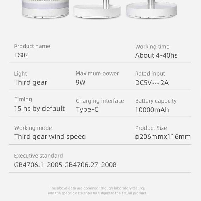 Family Club Plus Folding Extendable Telescopic Fan FS01 White (Desktop and Floor available) Fixed SizeProduct Thumbnail