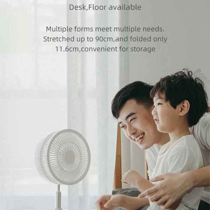 Family Club Plus Folding Extendable Telescopic Fan FS01 White (Desktop and Floor available) Fixed SizeProduct Thumbnail