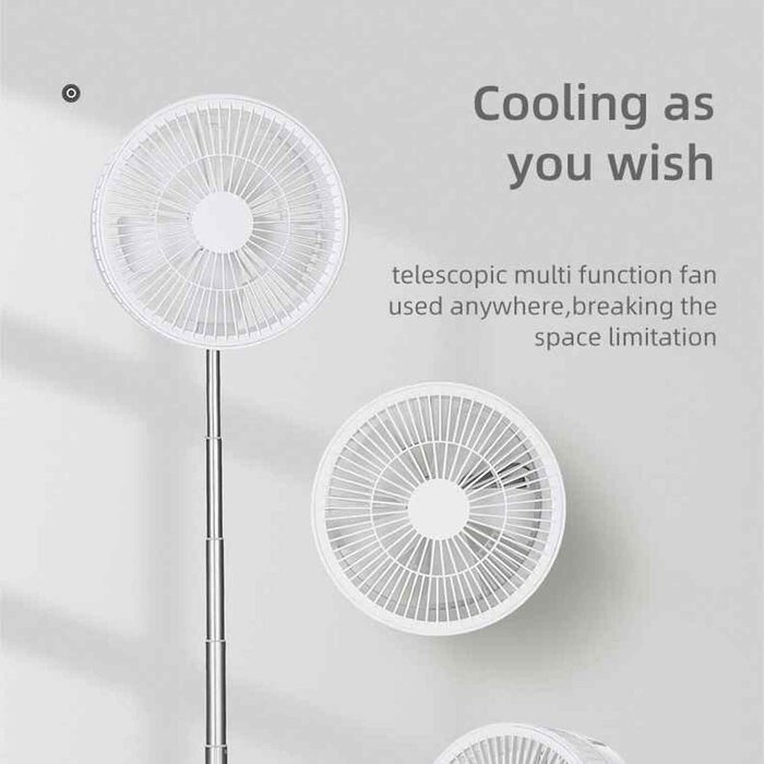 Family Club Plus Folding Extendable Telescopic Fan FS01 White (Desktop and Floor available) Fixed SizeProduct Thumbnail