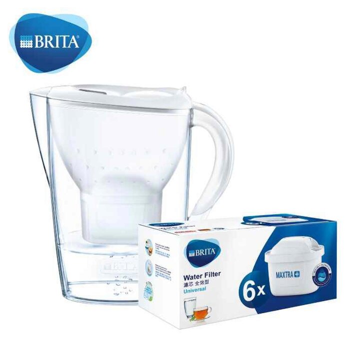 BRITA BRITA Marella 3.5L water filter jug with pack 6 filter - white Fixed SizeProduct Thumbnail