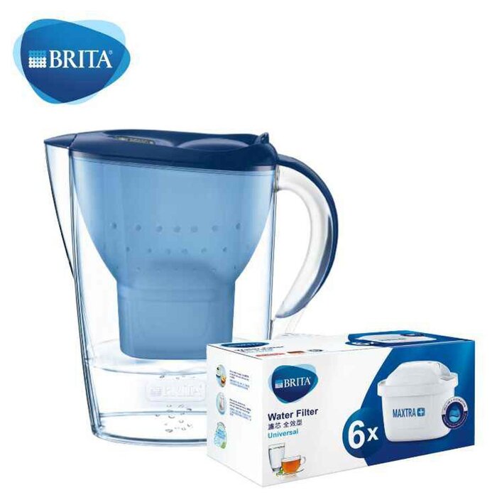 BRITA BRITA Marella 2.4L water filter jug with pack 6 filter - blue Fixed SizeProduct Thumbnail
