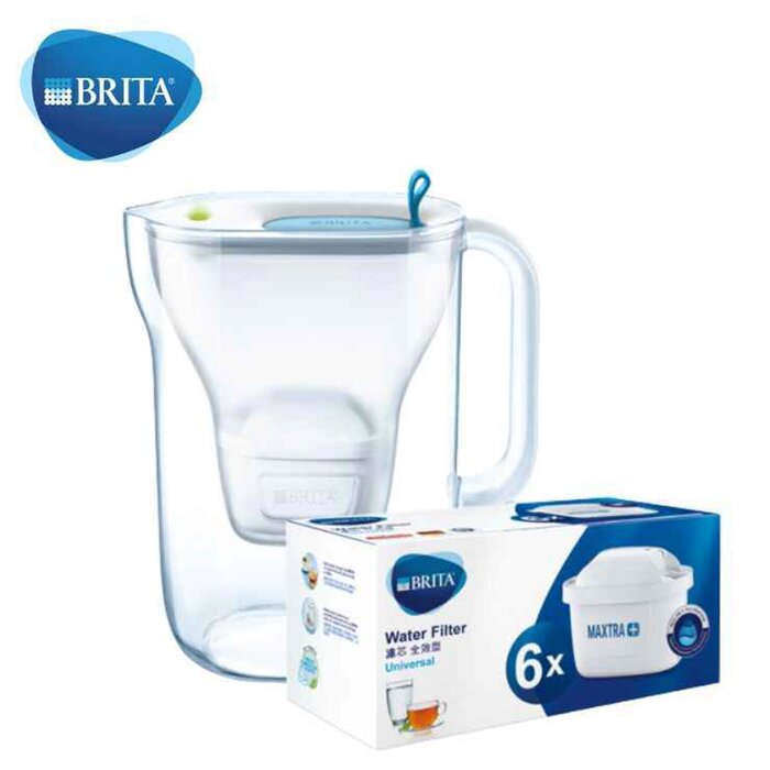 BRITA BRITA Style Cool 2.4L LED water filter jug with pack 6 filter - blue Fixed SizeProduct Thumbnail