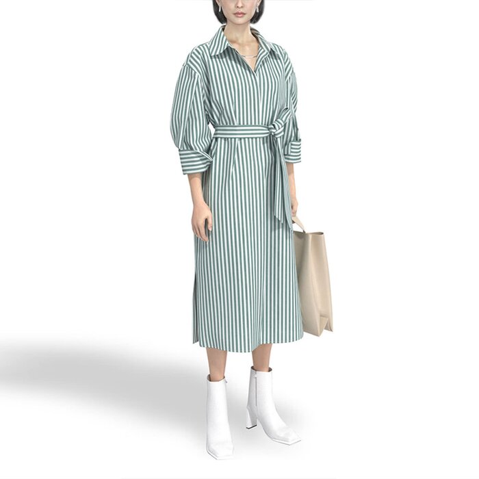 MEA Belted Poplin Shirt Dress (Delivery Time 14-21 days) MProduct Thumbnail