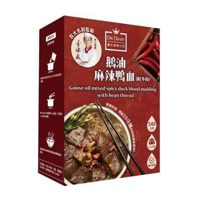 Dr. Diary Dr. Diary - Goose oil mixed spricy duck blood pudding with bean thread 540g Fixed SizeProduct Thumbnail