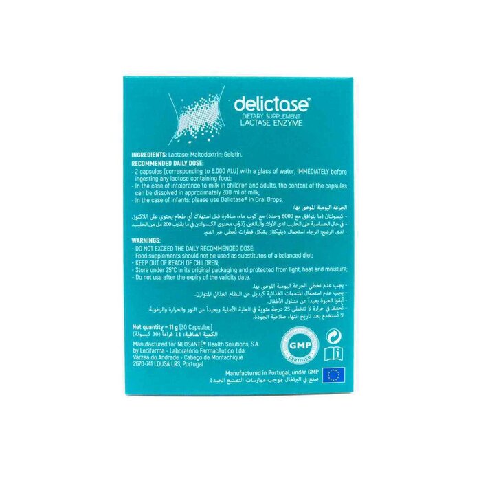 DELICTASE Lactase Enzyme capsules Fixed SizeProduct Thumbnail