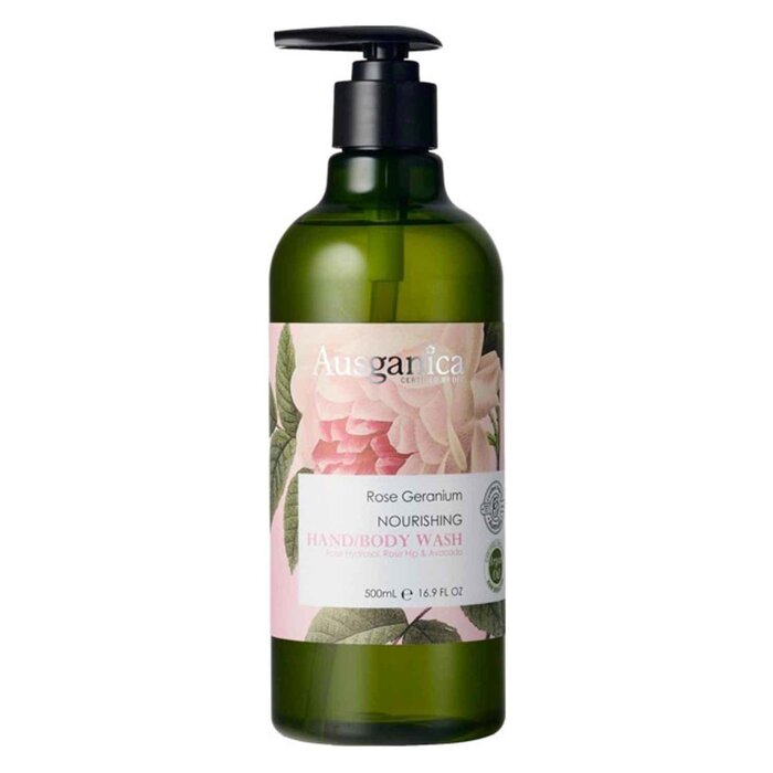 Ausganica ROSE GERANIUM NOURISHING HAND & BODY WASH 500mlProduct Thumbnail