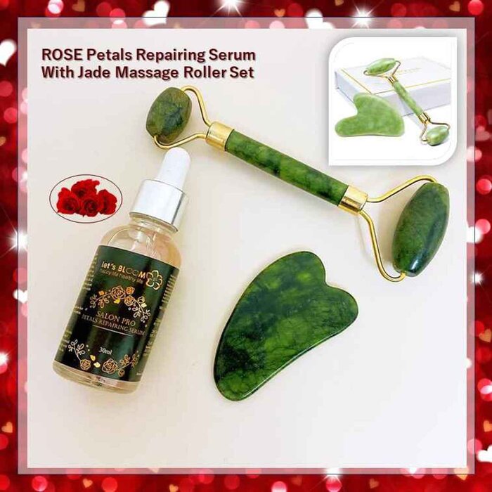 Let's BLOOM ROSE Petals Repairing Serum With Crystal Massage Roller Set 3pcsProduct Thumbnail