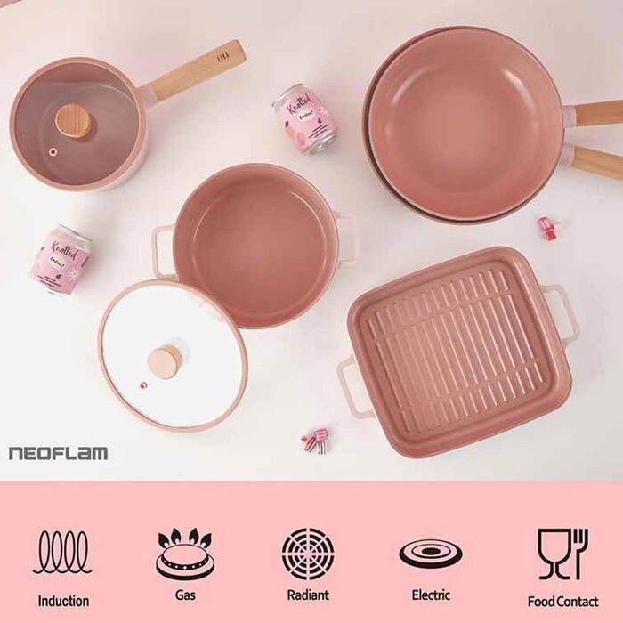 Neoflam Fika Pink 26cm Wok (suitable for IH) 0Product Thumbnail