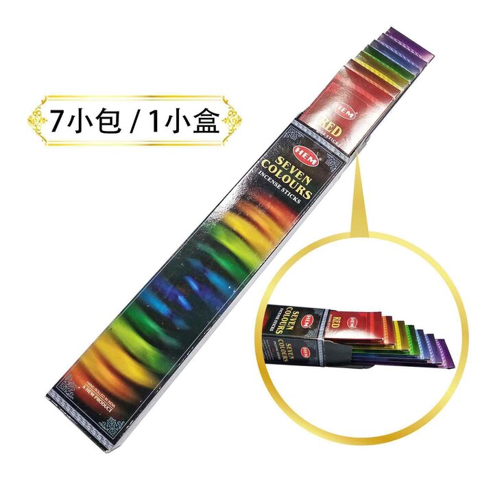 HEM HEM - 7COLOURS七色味印度進口純天然手工制線香棒套裝 香枝 瑜伽冥想專用香薰 H7-COLORES Fixed sizeProduct Thumbnail