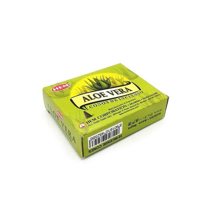 HEM HEM - (Buy 1 Get 2 Free)ALOE-VERA Incense Cone Natural India Handmade meditating cones HCONE-ALOE-VERA Fixed sizeProduct Thumbnail