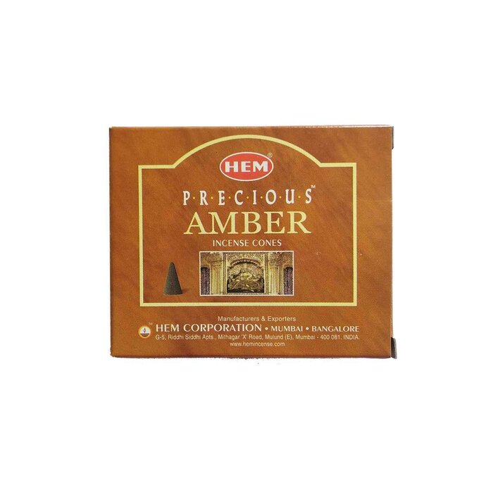 HEM HEM - (Buy 1 Get 2 Free)AMBER Incense Cone Natural India Handmade meditating cones HCONE-AMBER Fixed sizeProduct Thumbnail