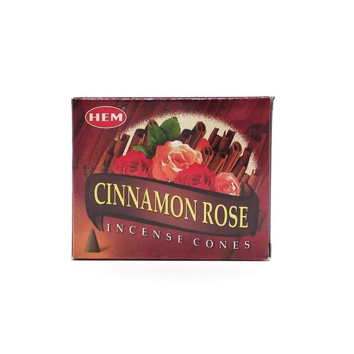 HEM HEM - (Buy 1 Get 2 Free)CINNAMON ROSE Incense Cone Natural India Handmade meditating cones HCONE-CINNAMON-ROSE Fixed sizeProduct Thumbnail