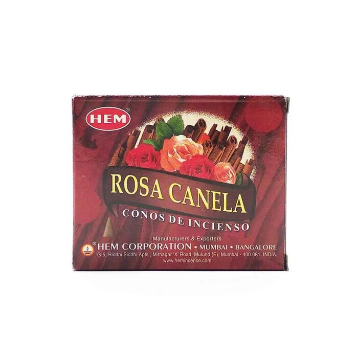 HEM HEM - (Buy 1 Get 2 Free)CINNAMON ROSE Incense Cone Natural India Handmade meditating cones HCONE-CINNAMON-ROSE Fixed sizeProduct Thumbnail