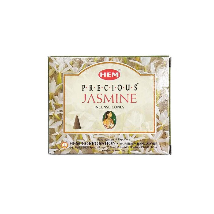 HEM HEM - (Buy 1 Get 2 Free)JASMINE Incense Cone Natural India Handmade meditating cones HCONE-JASMINE Fixed sizeProduct Thumbnail