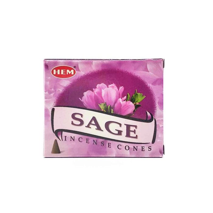 HEM HEM - (Buy 1 Get 2 Free)SAGE Incense Cone Natural India Handmade meditating cones HCONE-SAGE Fixed sizeProduct Thumbnail