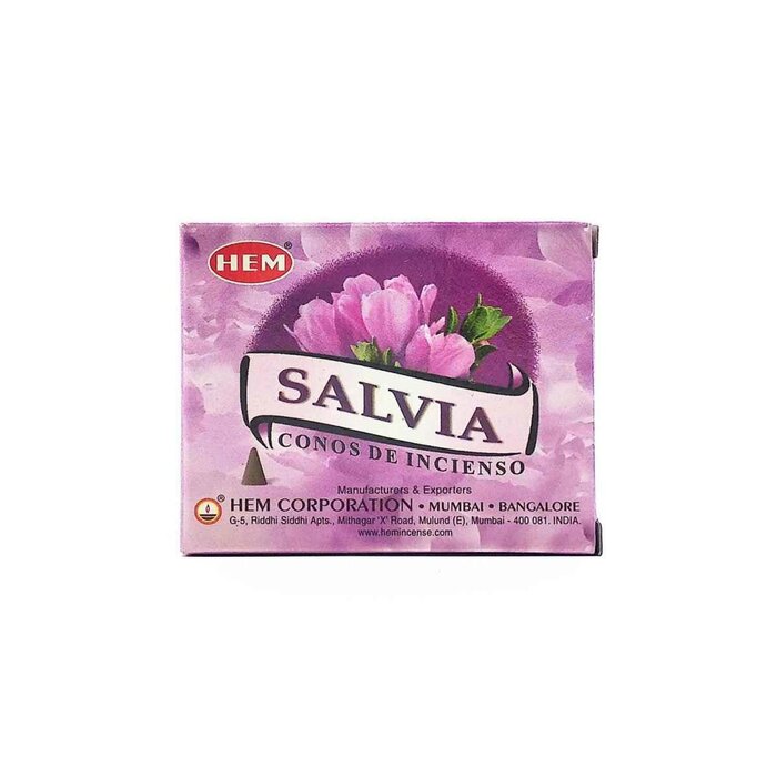 HEM HEM - (Buy 1 Get 2 Free)SAGE Incense Cone Natural India Handmade meditating cones HCONE-SAGE Fixed sizeProduct Thumbnail