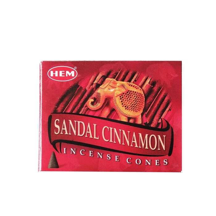 HEM HEM - (買1送2) SANDAL CINNAMON肉桂檀香印度圓錐香薰(塔香) 10粒四方盒裝塔香 進口純天然手工制作圓錐體香熏 瑜珈塔形香 錐粒香薰 治療減壓圓錐香 抗疫防菌香薰 情調氣氛塔香 僻味圓錐香HCONE-SANDAL-CINNAMON Fixed sizeProduct Thumbnail