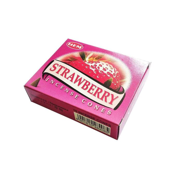 裾 HEM HEM - (Buy 1 Get 2 Free)STRAWBERRY Incense Cone Natural India Handmade meditating cones HCONE-STRAWBERRY Fixed sizeProduct Thumbnail