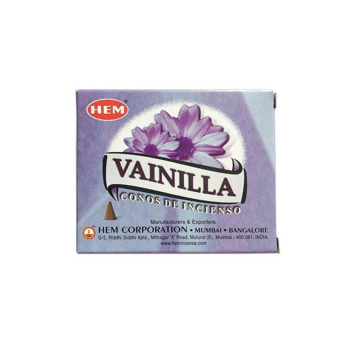 HEM HEM - (Buy 1 Get 2 Free)VANILLA Incense Cone Natural India Handmade meditating cones HCONE-VANILLA Fixed sizeProduct Thumbnail