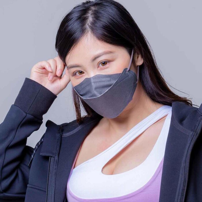 V Caresee Rock & Roll KF94 Certified 3D Medical Masks Carbon Dark Grey Individual package (10pcs) Fixed SizeProduct Thumbnail