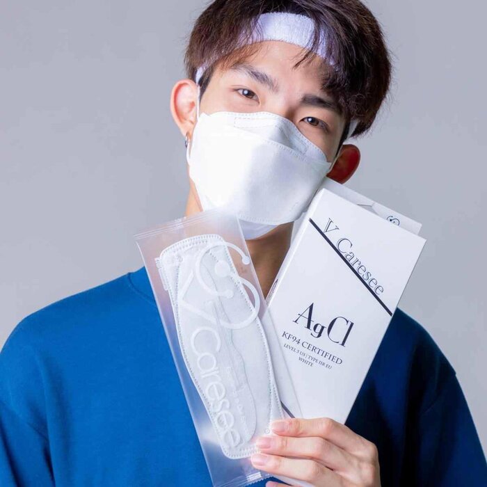 V Caresee Rock & Roll KF94 Certified Medical Face 3D Mask AgCl White Individual package Size M (10pcs) Fixed SizeProduct Thumbnail