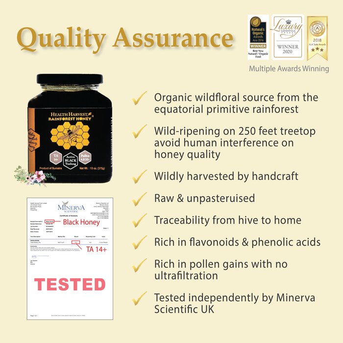 Health Harvest Premium Tualang Black Honey 375g Fixed SizeProduct Thumbnail