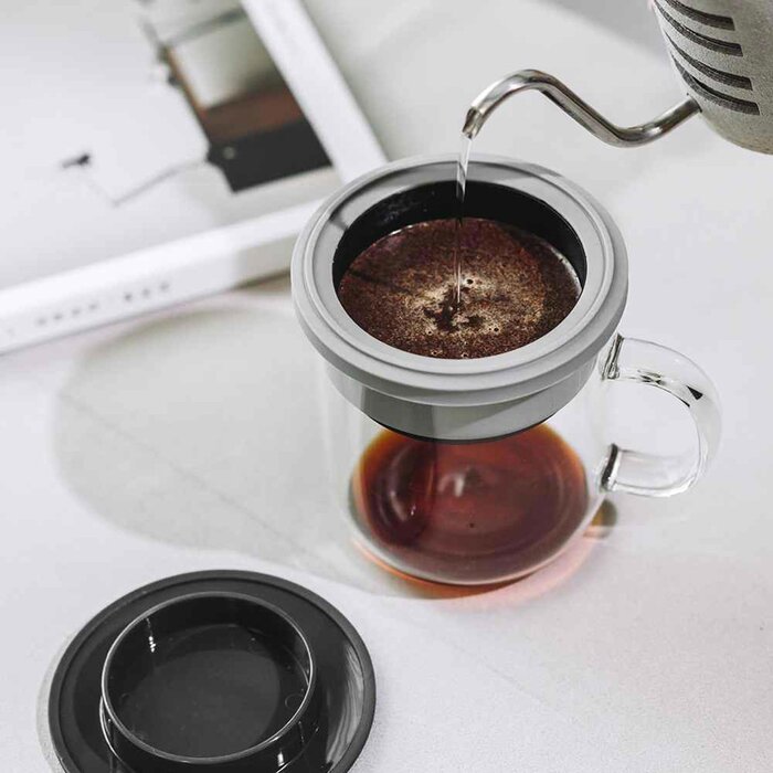 PO: Inactive -Duo Dripper Mug 2.0 ( Grey Lid with Grey Ring ) Grey - 350mlProduct Thumbnail