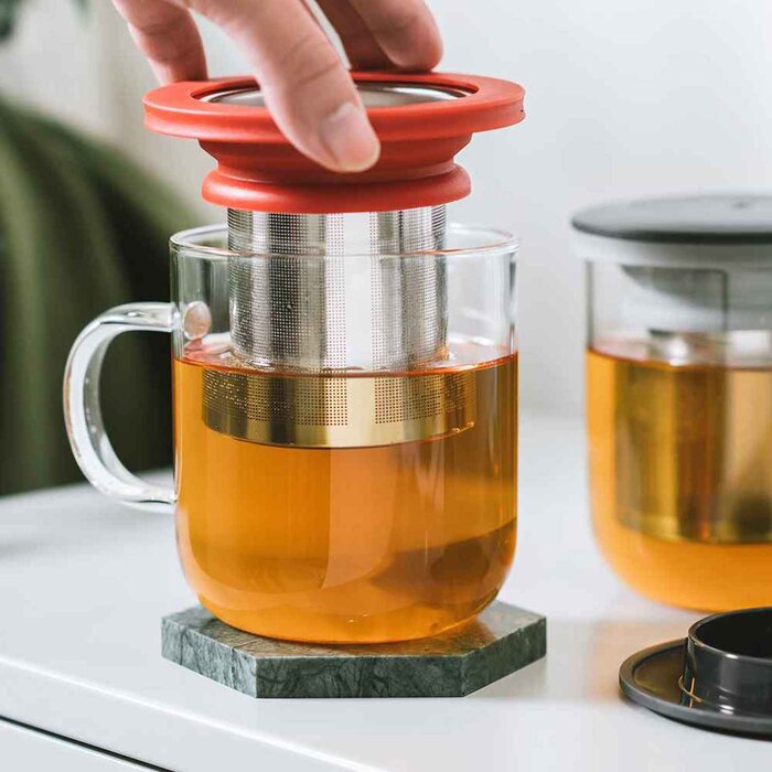 PO: Inactive- Ming Infuser Glass Mug 2.0 Grey Lid with RProduct Thumbnail