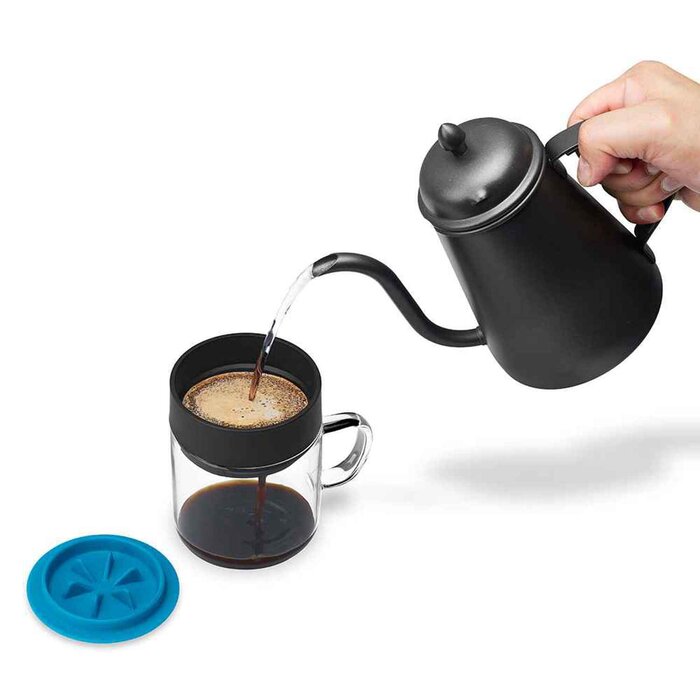 PO: Inactive- Mini Dripper Coffee Mug Grey  Lid with Product Thumbnail