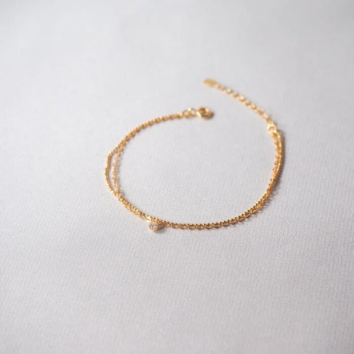 보석류 eclater jewellery Olivia Double Chain Bracelet 14.5 - 18 cmProduct Thumbnail