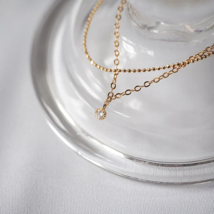 보석류 eclater jewellery Olivia Double Chain Bracelet 14.5 - 18 cmProduct Thumbnail