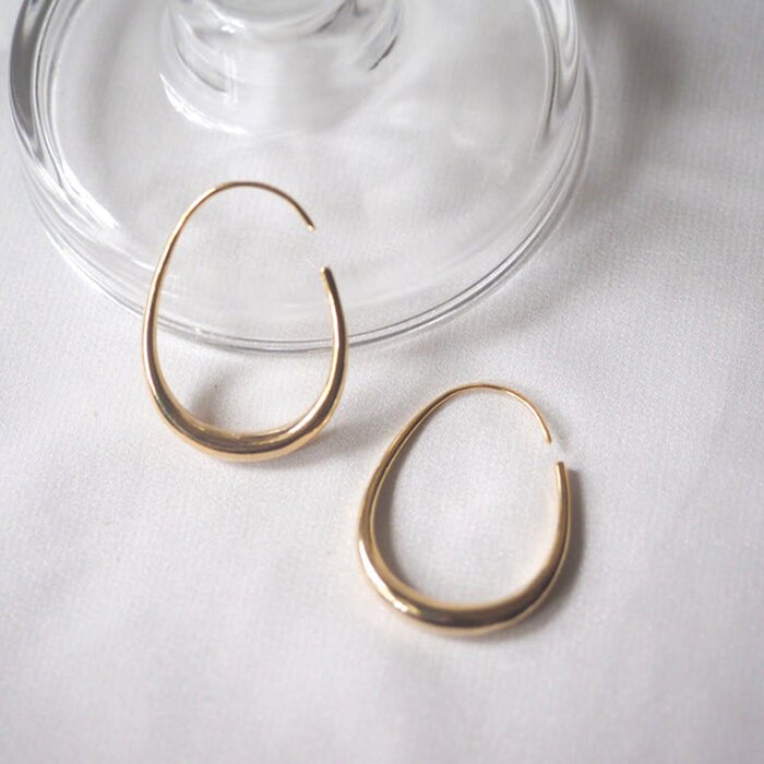 보석류 eclater jewellery Randi Round Hoop Earrings 3.9 x 2.85cmProduct Thumbnail