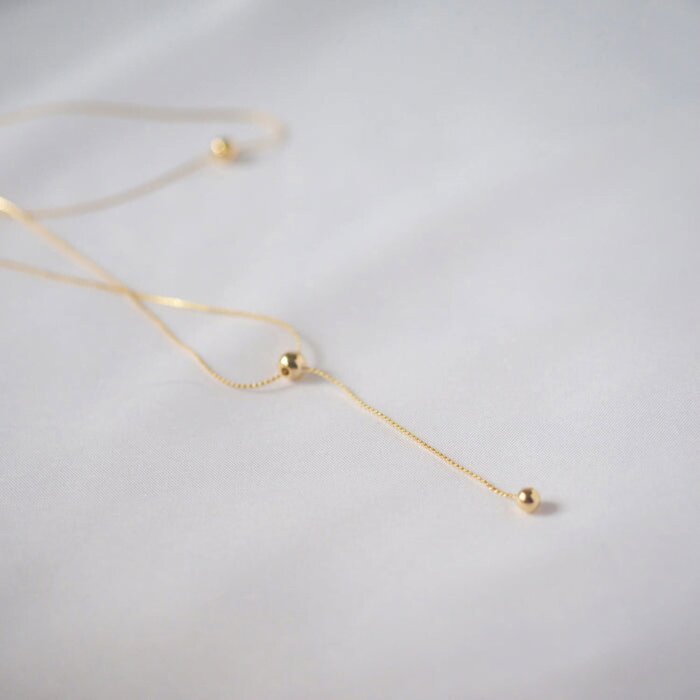eclater jewellery Naeva Double Chain Drop Ball Necklace 37.5 - 44.7 cmProduct Thumbnail