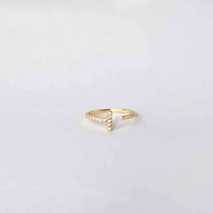eclater jewellery T Ring - Gold Open-EndProduct Thumbnail