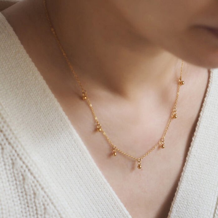 eclater jewellery Albi Drop Balls Necklace 44.5 - 50 cmProduct Thumbnail