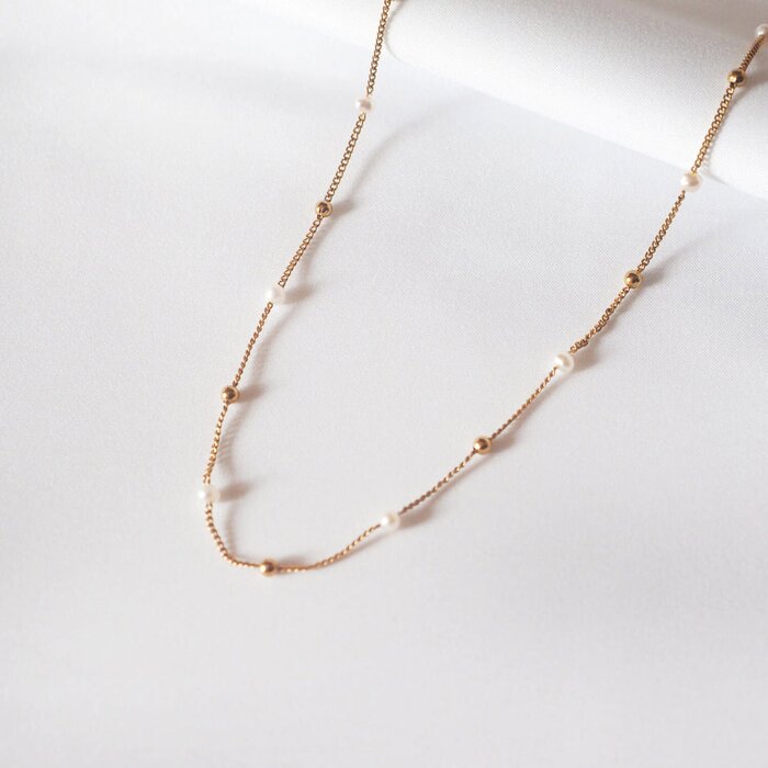 eclater jewellery Symone Pearls Balls Necklace 35-39.5 cmProduct Thumbnail