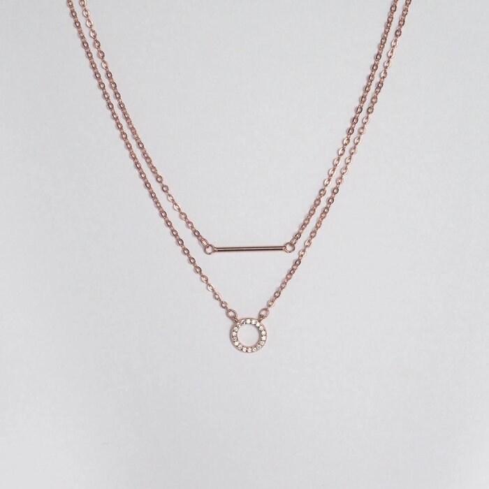 eclater jewellery Maelle Double Chain Hoop Necklace 36 - 41 cmProduct Thumbnail
