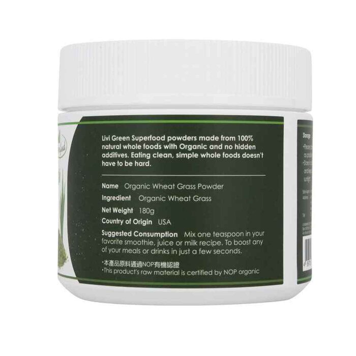 Livi Green Organic Wheat Grass Powder (Best Before:2024/09/08) 180gProduct Thumbnail