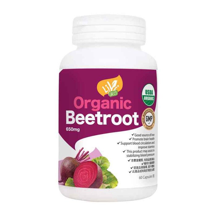 Livi Green Organic Beetroot 650mgX60CapsProduct Thumbnail