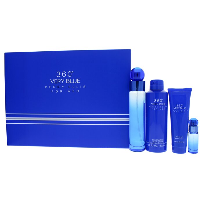 Perry Ellis 0 Very Blue by Perry Ellis for Men Pc Gift Set EDT Spray, ml EDT Spray, Body Spray, Shower Gel 4 Pc Gift SetProduct Thumbnail